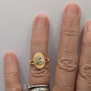 Elegant 10 GF Gold and Enamel Rebekah Women's Ring